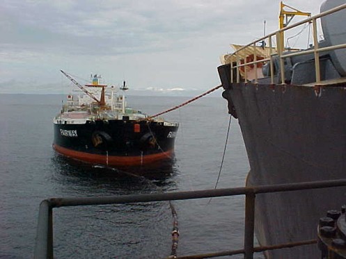 A tanker loading in offshore Gabon
